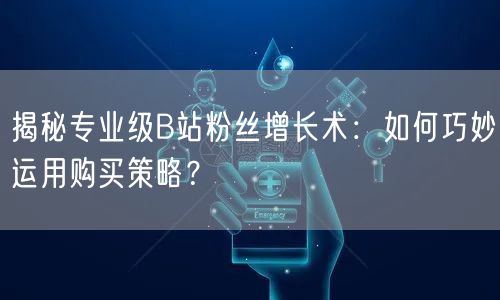 揭秘专业级B站粉丝增长术：如何巧妙运用购买策略？