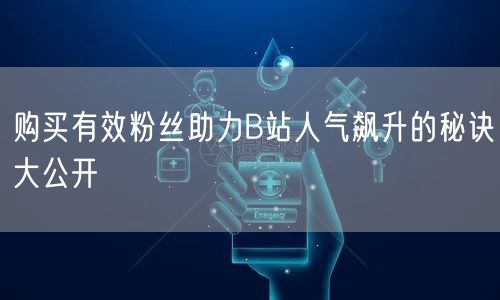 购买有效粉丝助力B站人气飙升的秘诀大公开