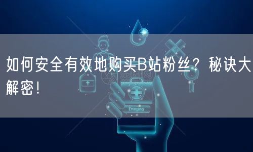 如何安全有效地购买B站粉丝？秘诀大解密！