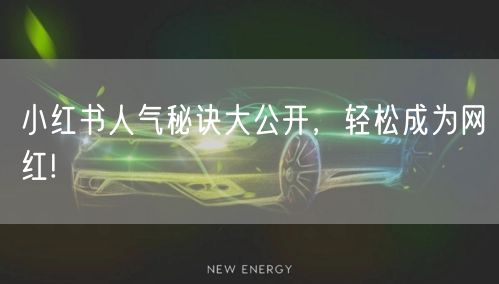 小红书人气秘诀大公开，轻松成为网红!