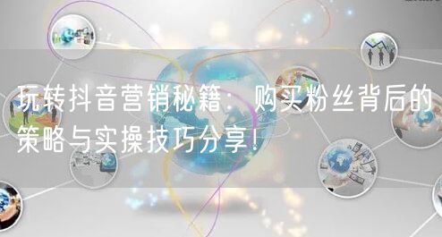 玩转抖音营销秘籍：购买粉丝背后的策略与实操技巧分享！