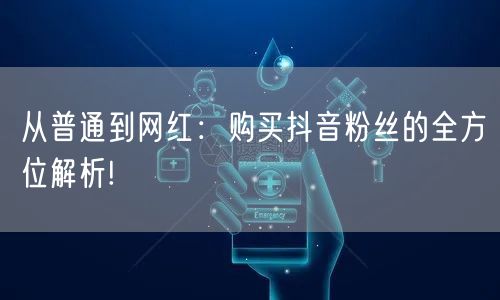 从普通到网红：购买抖音粉丝的全方位解析!