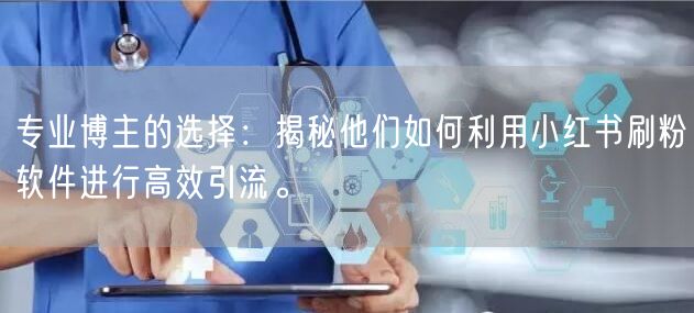 专业博主的选择：揭秘他们如何利用小红书刷粉软件进行高效引流。