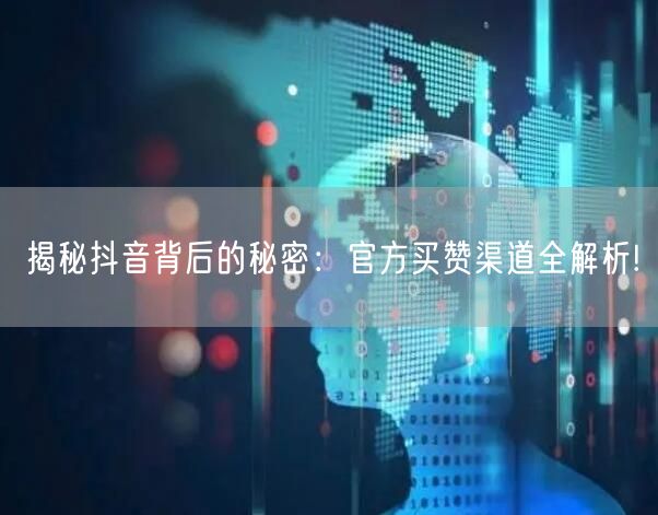 揭秘抖音背后的秘密：官方买赞渠道全解析!