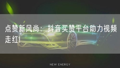 点赞新风尚：抖音买赞平台助力视频走红!