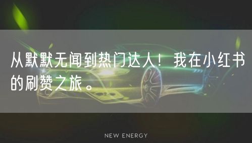 从默默无闻到热门达人！我在小红书的刷赞之旅。